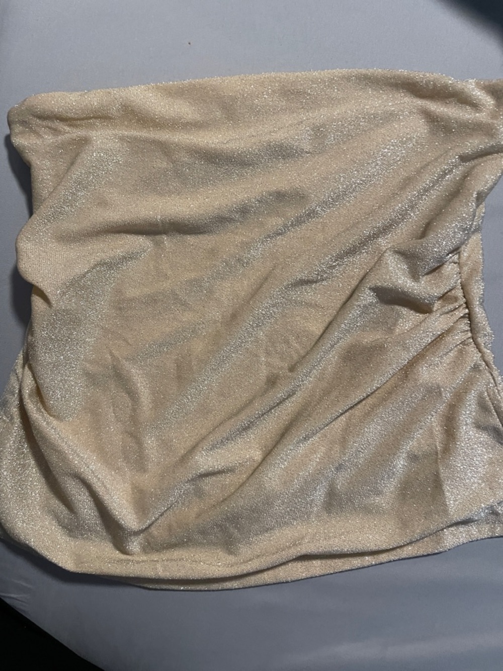 No Boundaries Beige/Champagne Lined Top Tube top Y2K